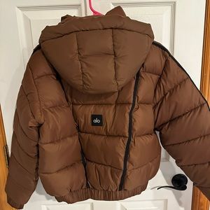 All Yoga aspen love puffer jacket size xs cinnamon brown